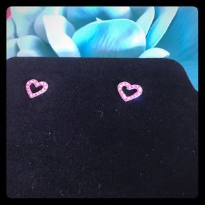 Pink Sterling Silver & Crystal Earrings